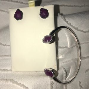 Kendra Scott pinch bracelet and Ryan stud earring